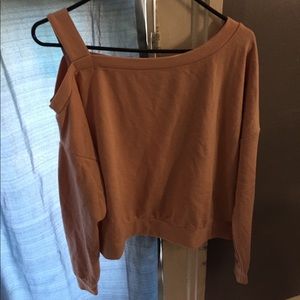 Long sleeve one strap shirt